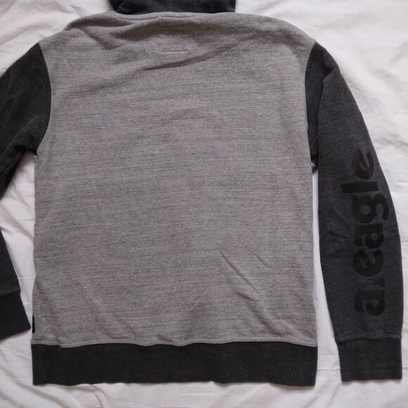 American Eagle Outfitters USA 1977 Gray Hoodie Pullover Spell Out Mens Medium - Picture 13 of 14